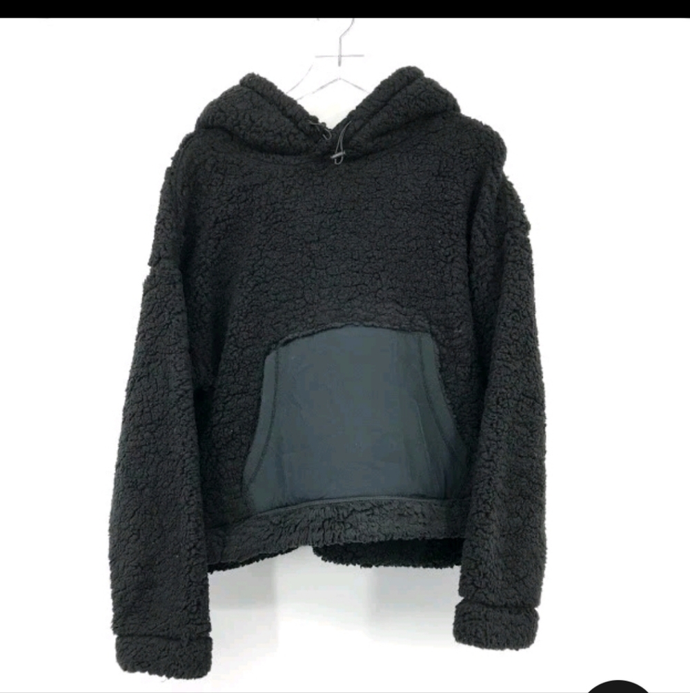 Zella Cassie Sherpa Pullover Hoodie with kangaroo pockets .. NWT